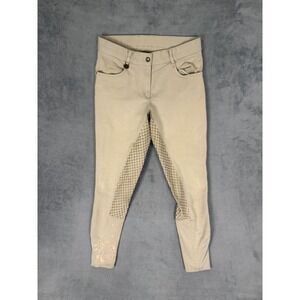 Ovation Riding Pants Womens 28R Tan Beige Equestrian Horse Slim Skinny Stretch